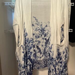Mixit Sheer White Kimono Cover Up